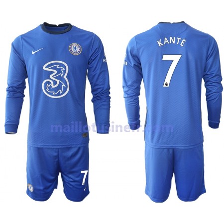 Maillot de Foot Chelsea Kante Domicile 2020-21 Manches Longues - Enfant